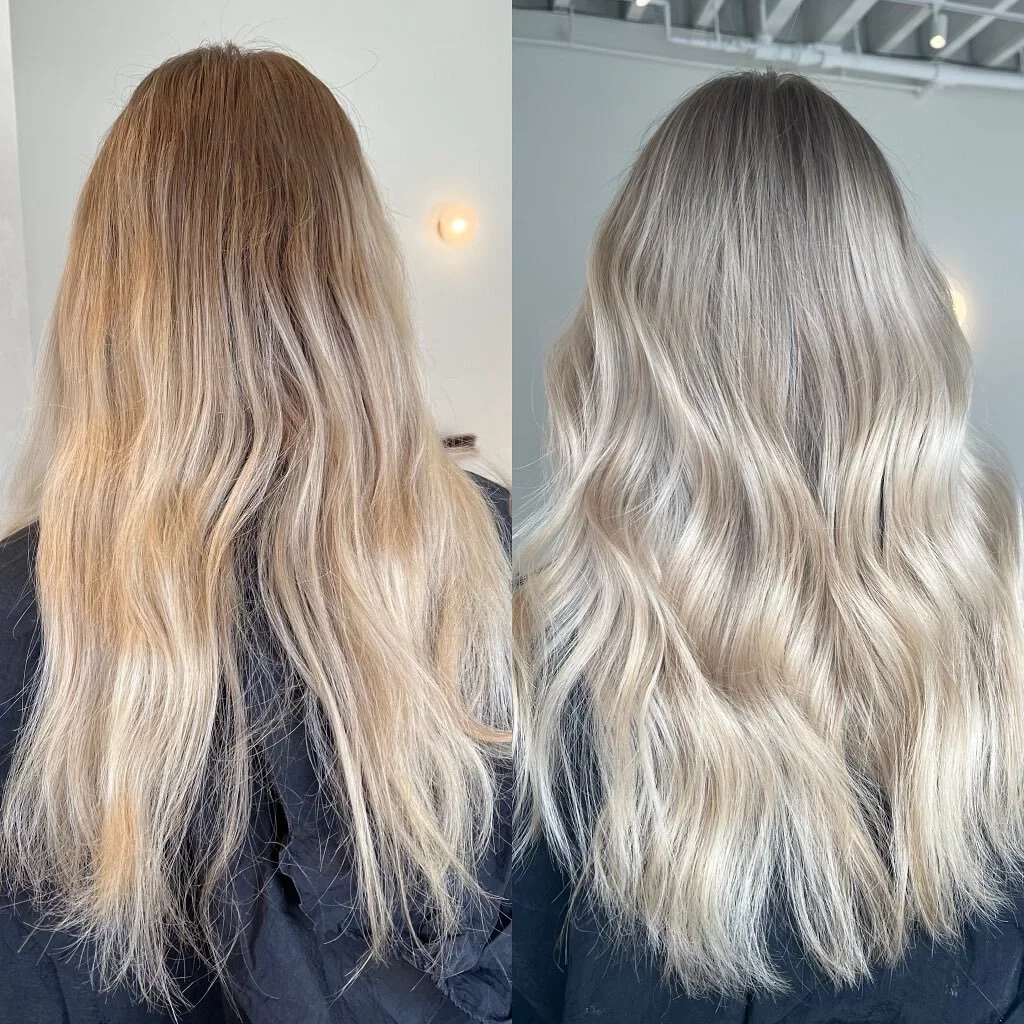 Blonde transformation by @styleby.lo 😌🤍
