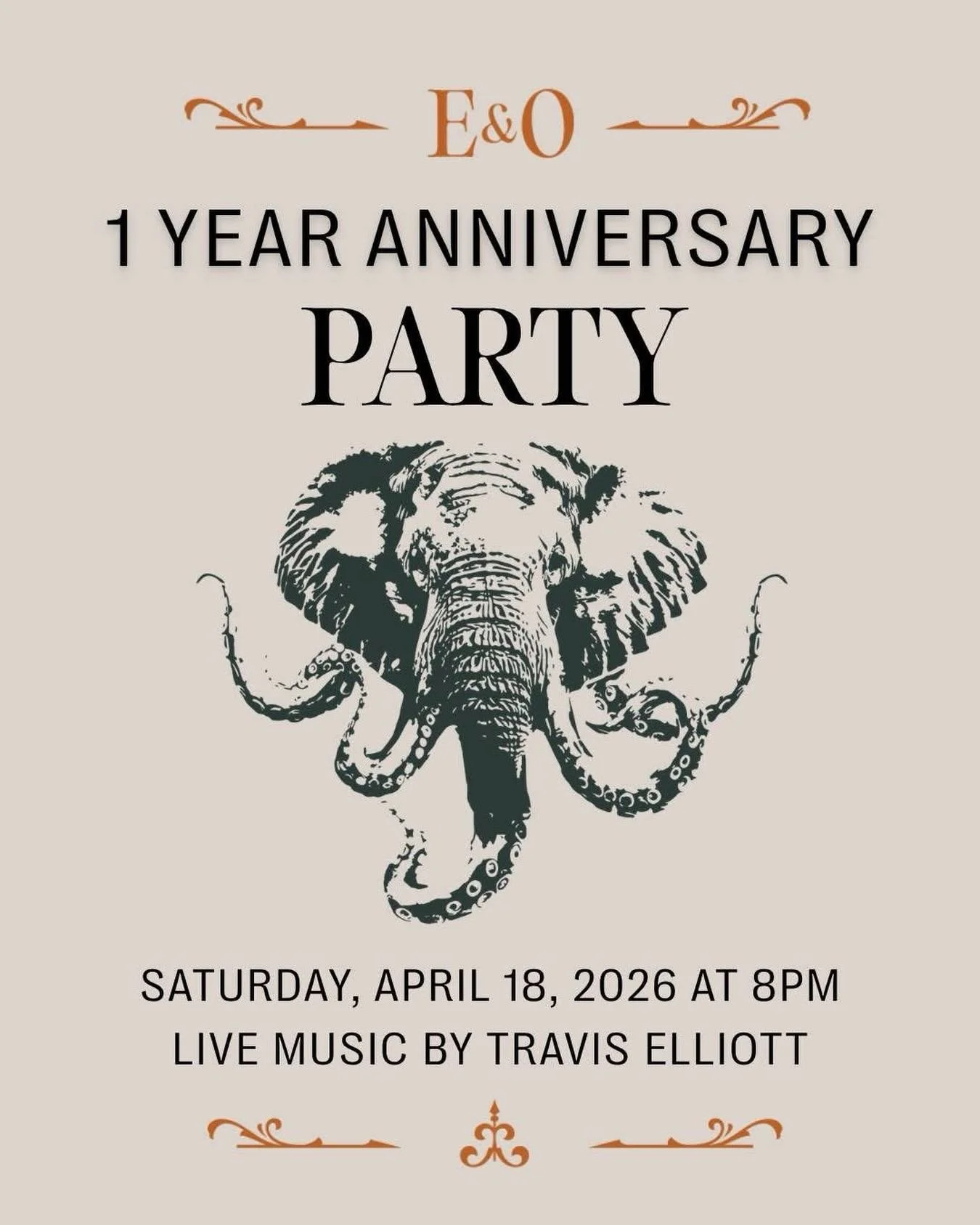 Taking the full band down to beautiful Cape Charles, Virginia to celebrate E&amp;O pubs one year anniversary this Saturday Night! We&rsquo;ll play from 8pm-Midnight , and if you&rsquo;re in the area, we&rsquo;d love to see ya!