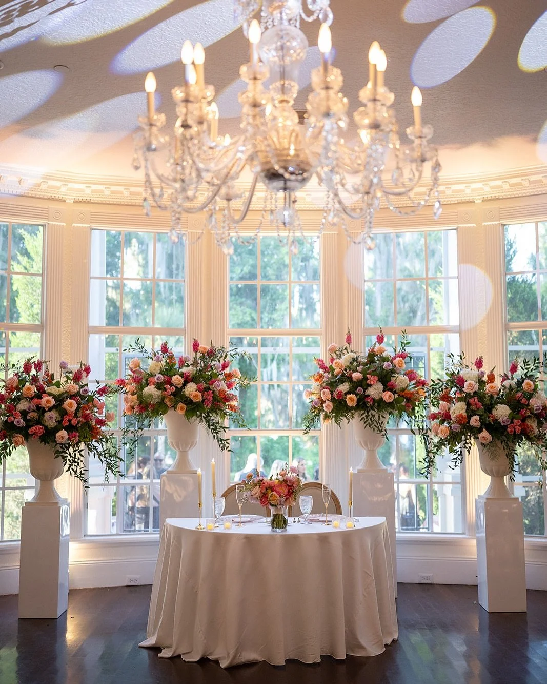 From bold blooms to soft textures, we had so much fun bringing this colorful vision to life for the sweetest couple. 💐💕 

Photographer: @alexmichelephotos 
Venue: @luxmoregrande
Planner: @melaniepaigeevents 
Rentals: @rwevents
Hair/Makeup: @apg.bea