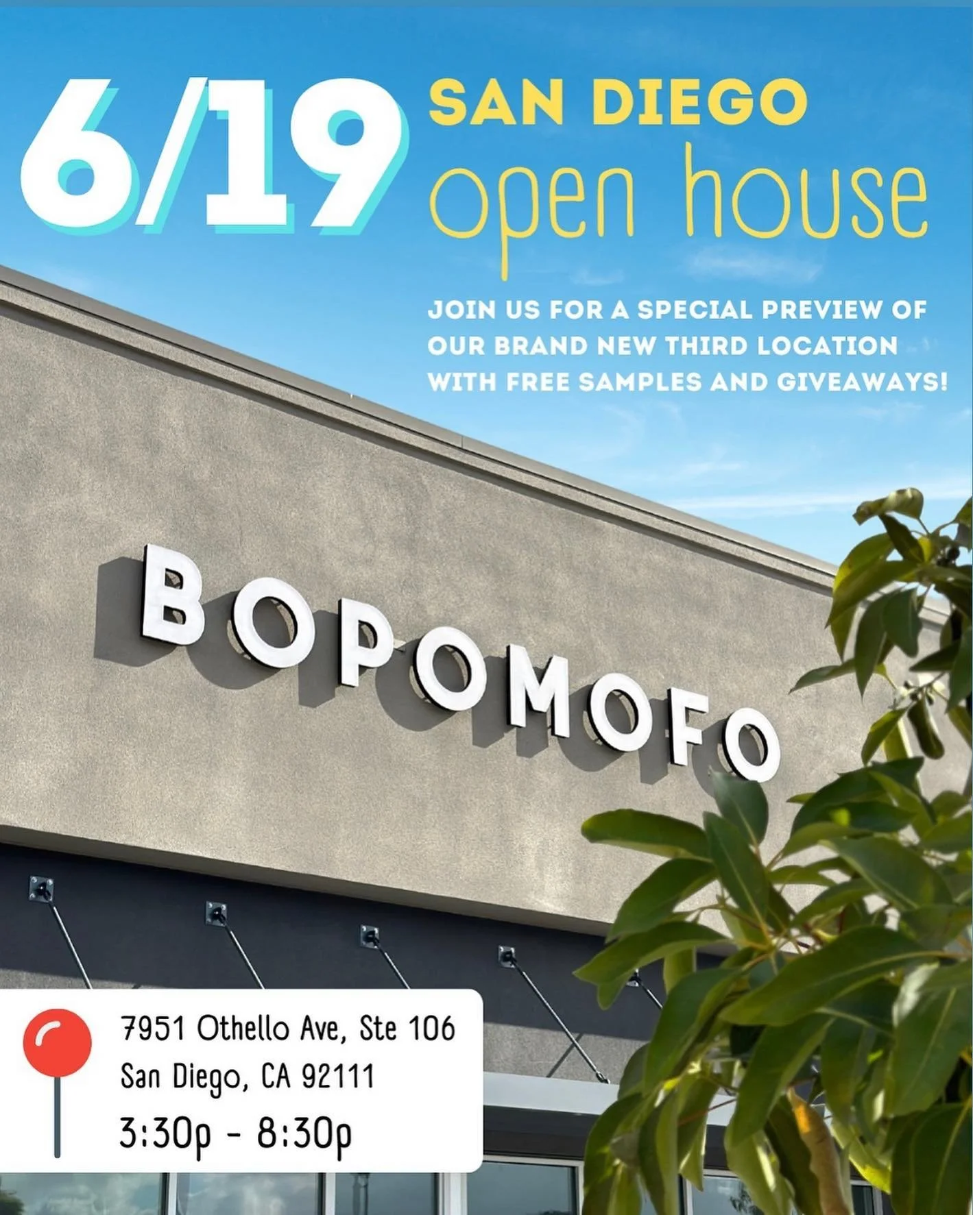 BOPOMOFO CAFE will be having a special 619 pop-up preview celebration this Wednesday, June 19! 😃

A message from @bopomofocafe:
&ldquo;Welcome in!! Well, almost! We really wanted to make our grand opening on June 19 as a nod to the original San Dieg