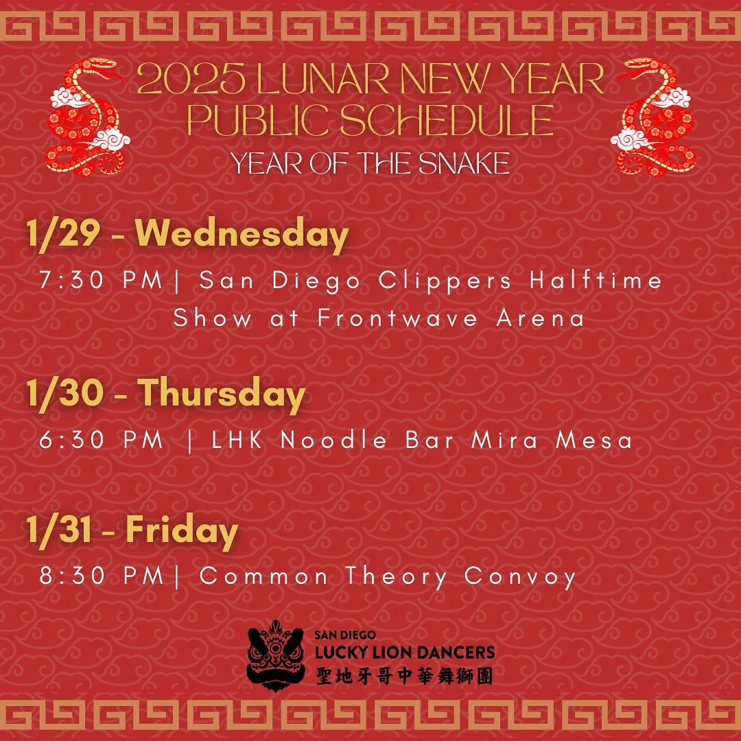 Resharing from @luckyliondancers 🎊🧧 

Celebrate Lunar New Year in your favorite neighborhood with these free public lion dance shows all while enjoying the best grocery stores, eateries, &amp; places to enjoy with friends &amp; family!🍱🍜🍣🍡🍻 #C