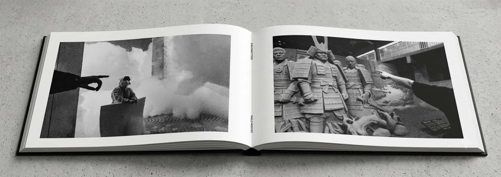 Mockup of the inside of the book