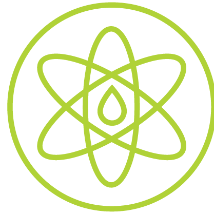 Icon illustrating nanoscale encapsulation technology that binds and stabilizes active ingredients in a liquid tank-mix suspension.
