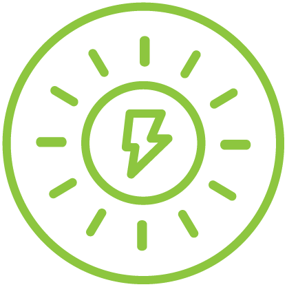 Icon representing commercial crop enzymatic activation that accelerates higher BRIX and natural plant cell energy production.
