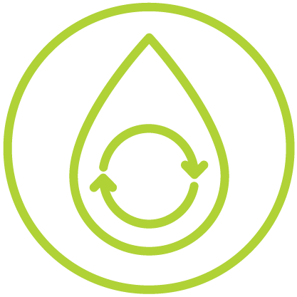 Icon representing synergistic ingredient complexes forming perfectly suspended biological solutions for industrial livestock waste management.