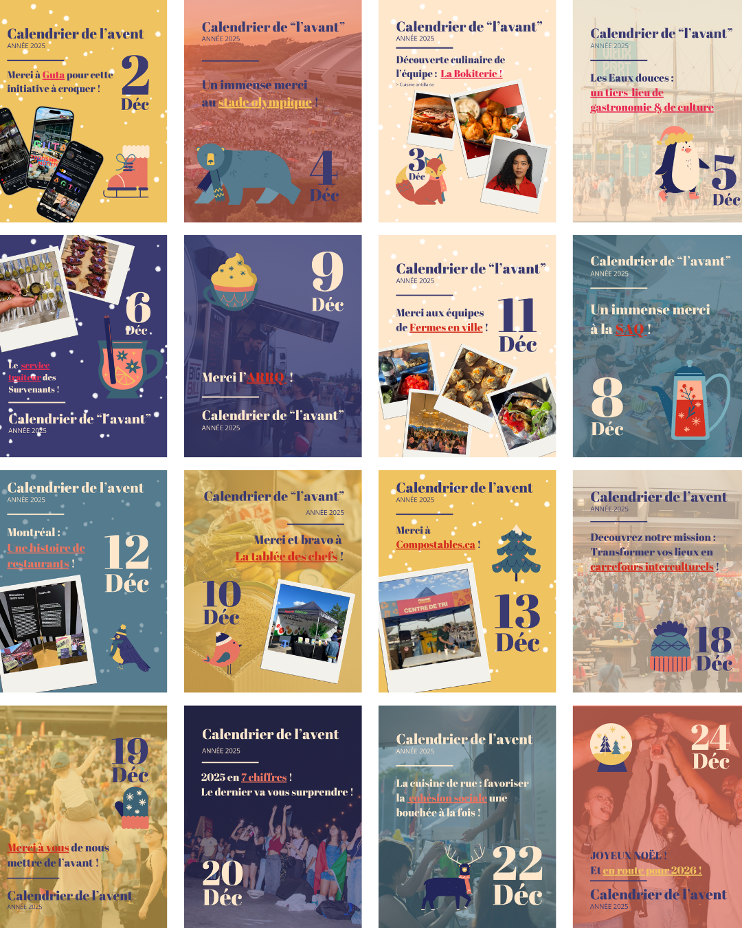 Notre Calendrier de l’Avent : chaque jour, un partenaire, une initiative, une valeur