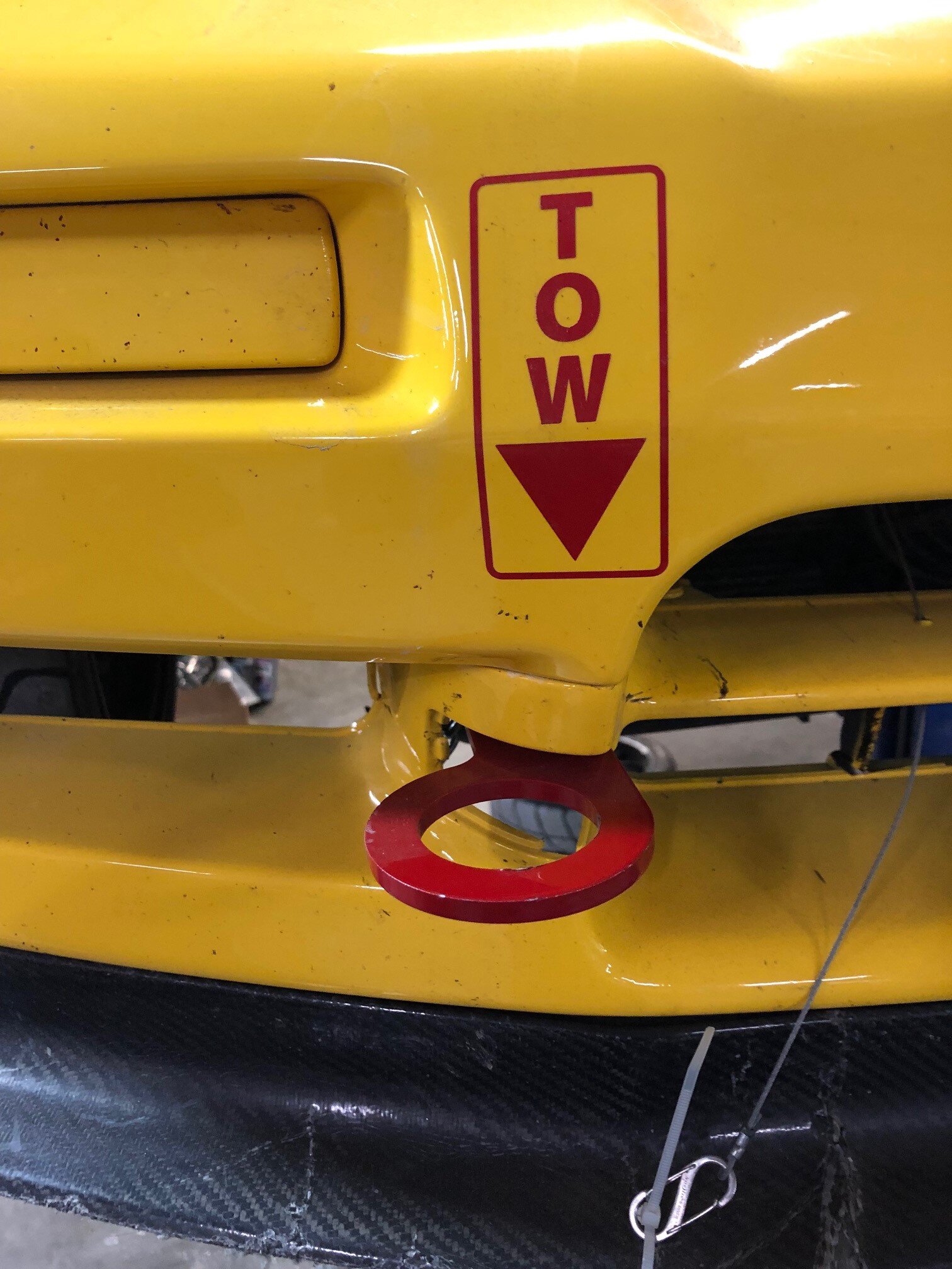 CedarRidgeFabrication Rear tow hook RED steel NSX Honda Acura race track 