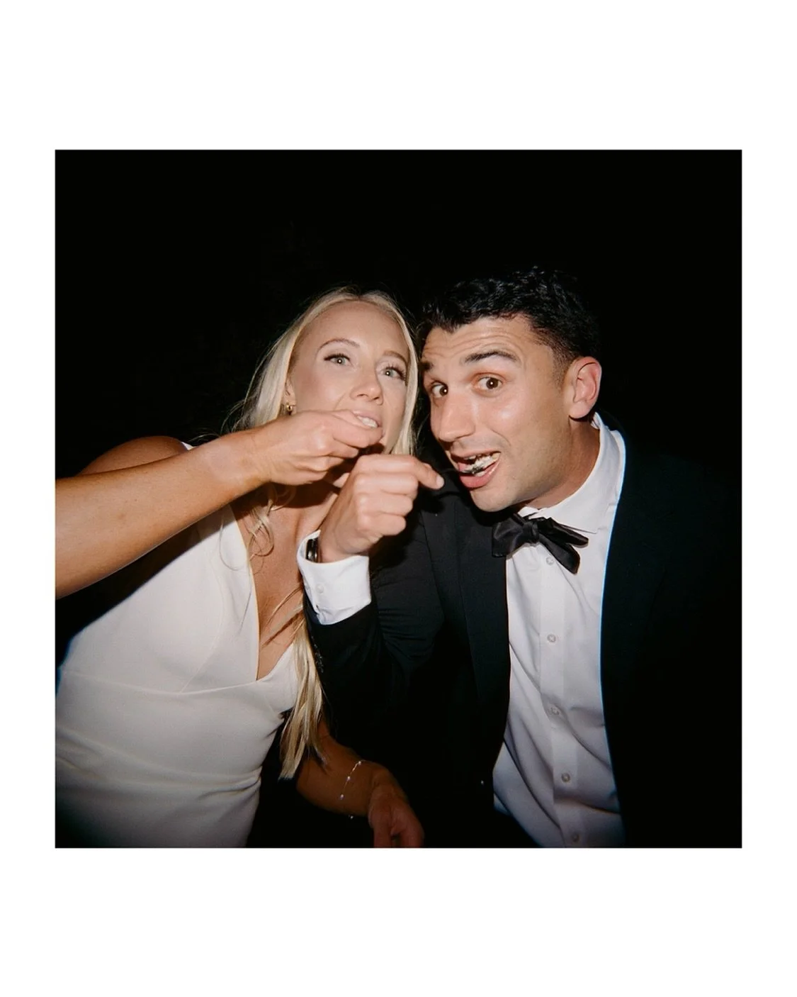 Bringing a little positivity to the feed ☺️ So excited for the year ahead and all the sweet couples I am going to be working with 🤍 Wanted to share another fun film snap by my incredible friend @sierrajane_thephotographer of my own wedding day