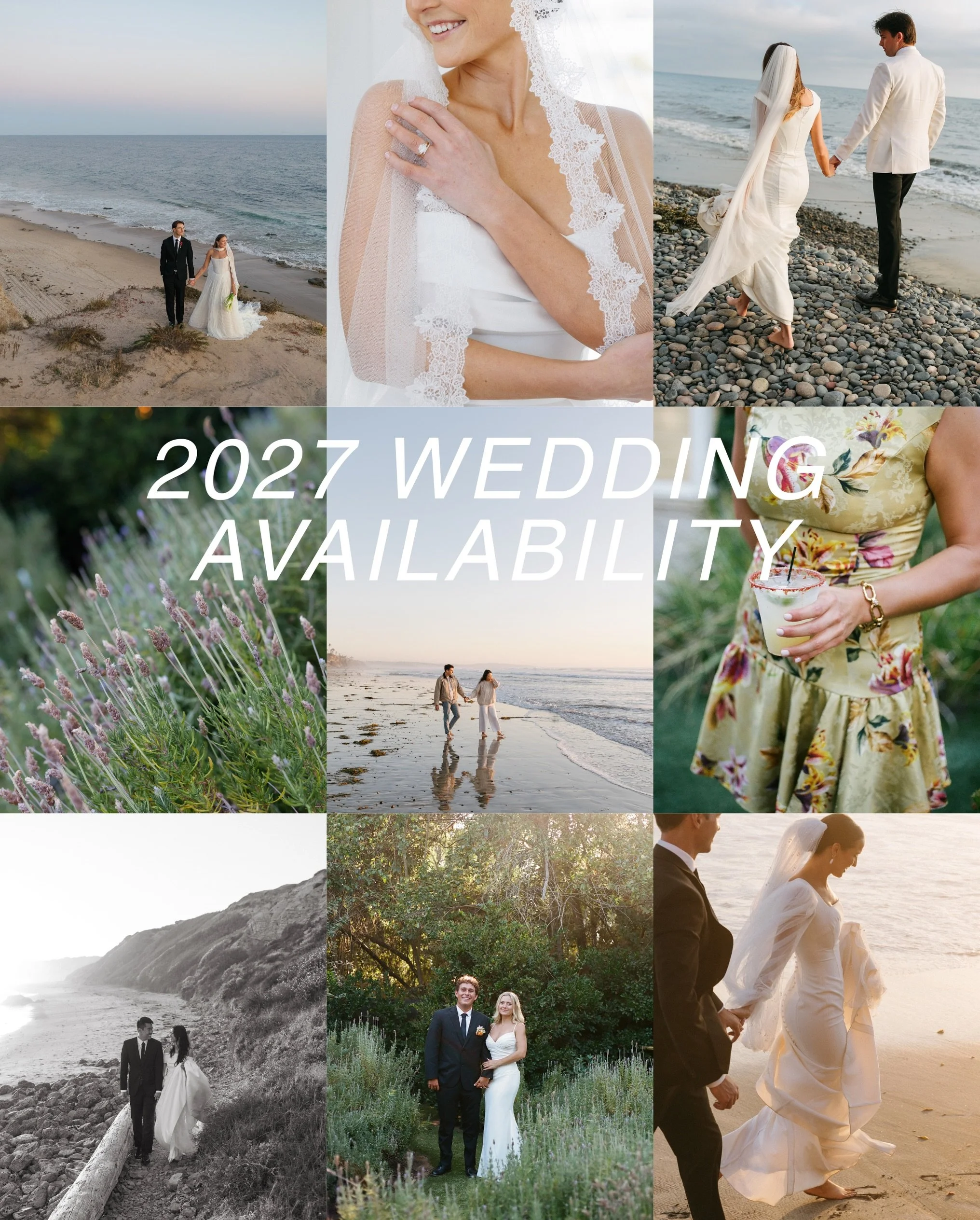 Getting excited for the first half of 2027 🤍 Just a couple dates left for the first 6 months of my wedding schedule next year.