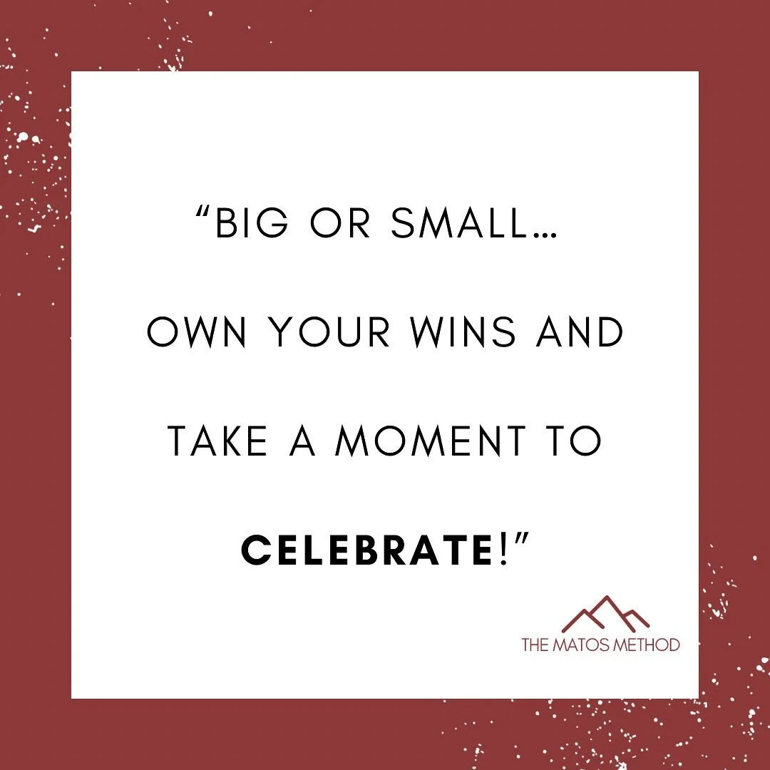 🍾As we get ready to enter the weekend, I hope you take some time to celebrate the small wins! Celebrating is a great way to help us see what we&rsquo;ve accomplished so far, and also gives us the boost and confidence to keeping moving towards our la