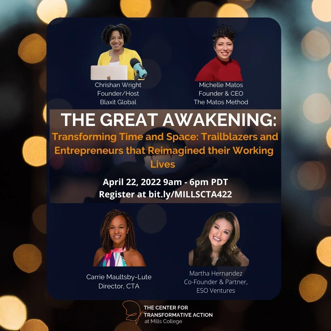 I'm honored and thrilled to speak at the Center for Transformative Action at Mills College's 14th annual conference, The Great Awakening: Redefining Work, Values, Purpose, and hope you will join me! *Link in Bio*

This conference will feature 50+ dyn