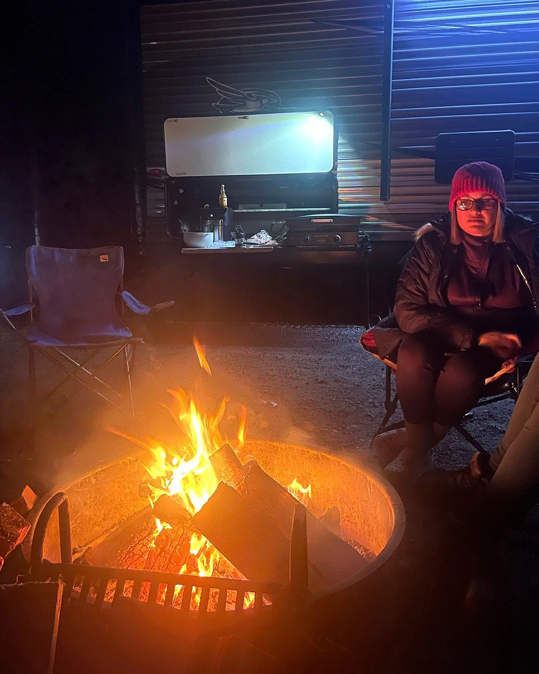 I just love the campfire, it never gets old. Watching the flames dance, the crackle of the wood, the smell of smoke in the cool night air, the kids chanting “white rabbit, white rabbit” it’s the heartbeat of every campsite. 
What&r