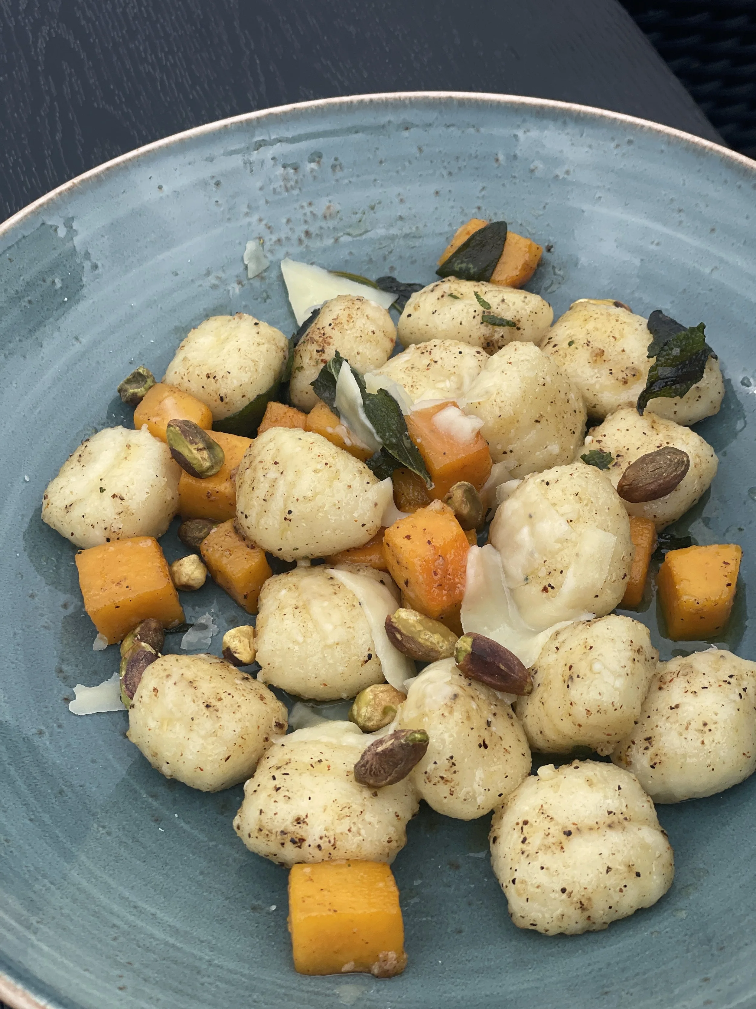 gnocchi at Whitehorn Bistro at Lake Lousie, Canadda