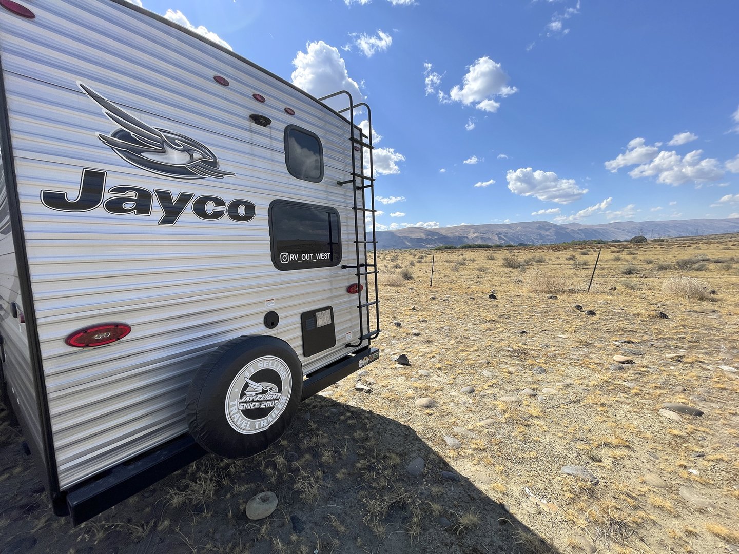 Jayco Travel Trailer boondocking in Eastern Washington