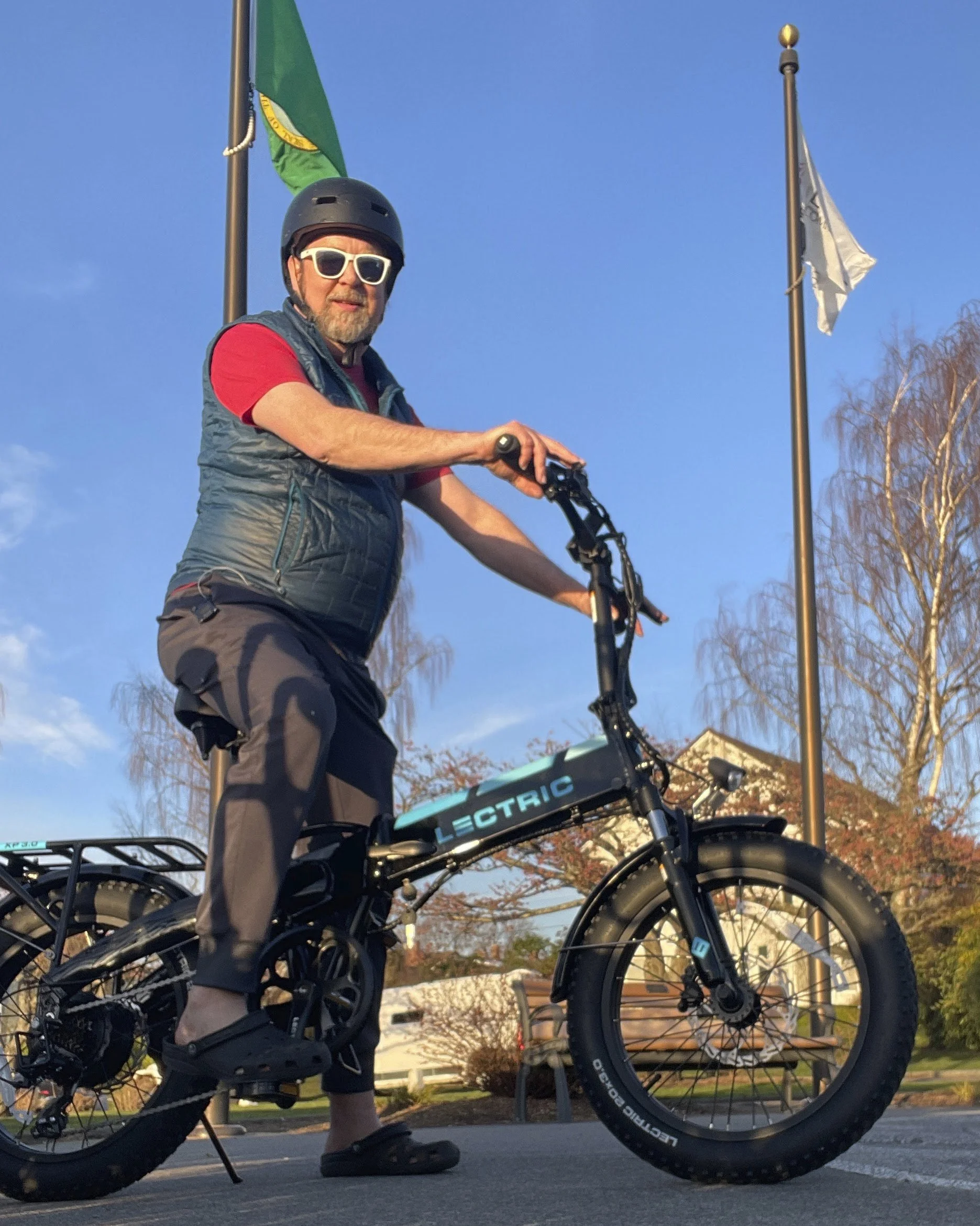 Brooks riding his Lectric XP 3.0 eBike