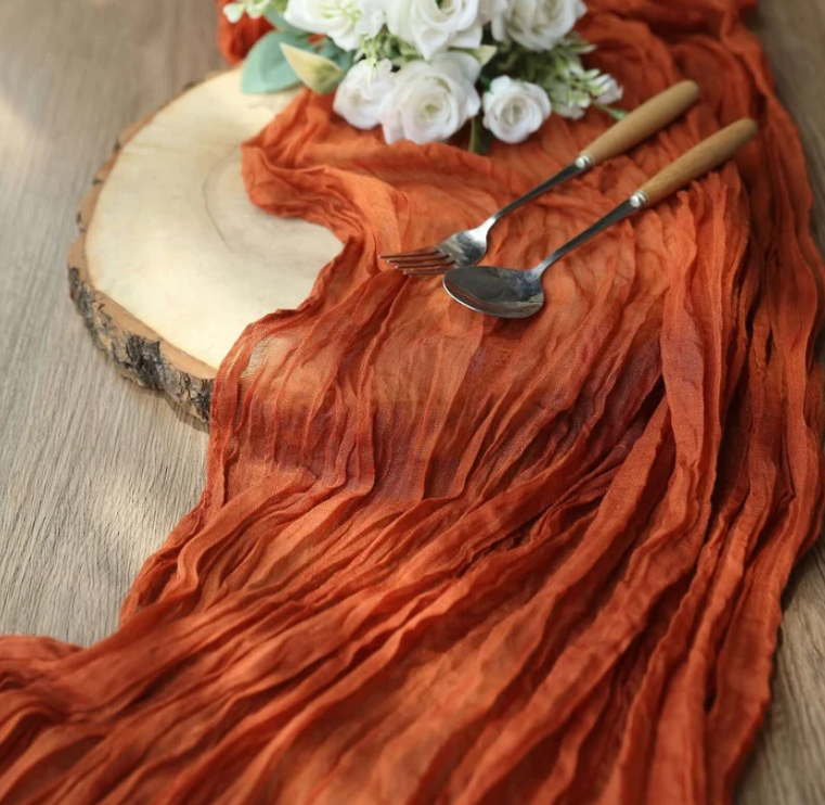 Table Runner, Cheesecloth, Terracotta.png