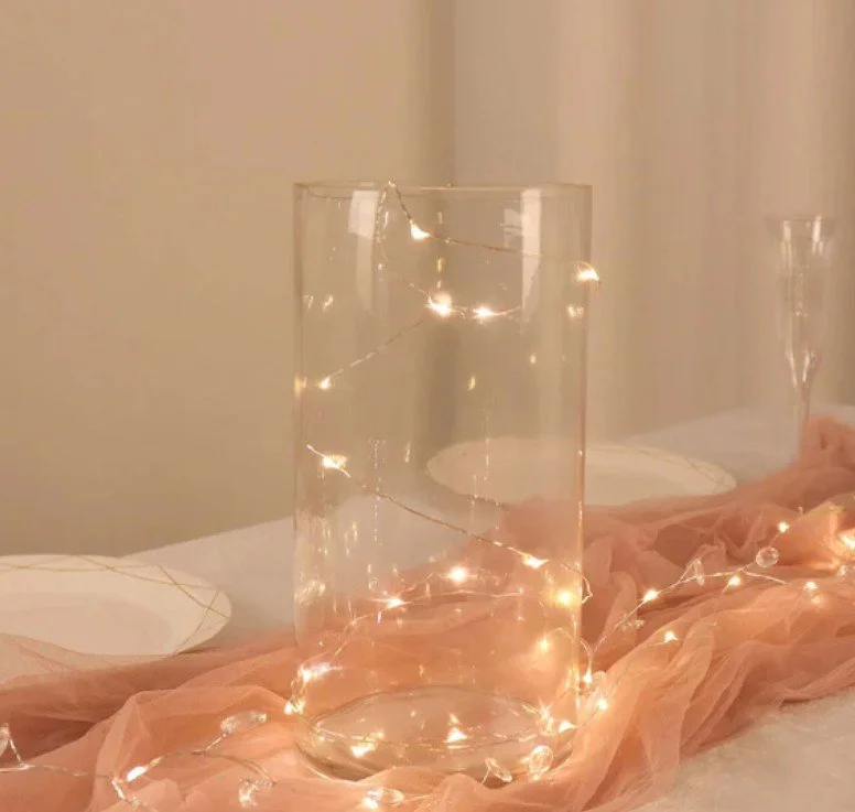 Glass cylinder vase 5 x 10 inches tall