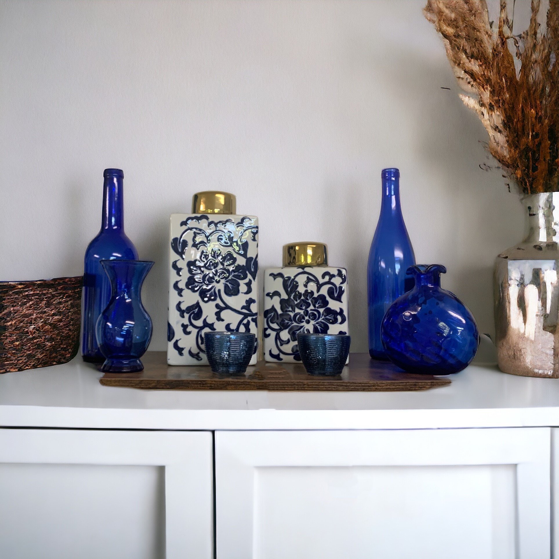 Cobalt Blue Glass Vases