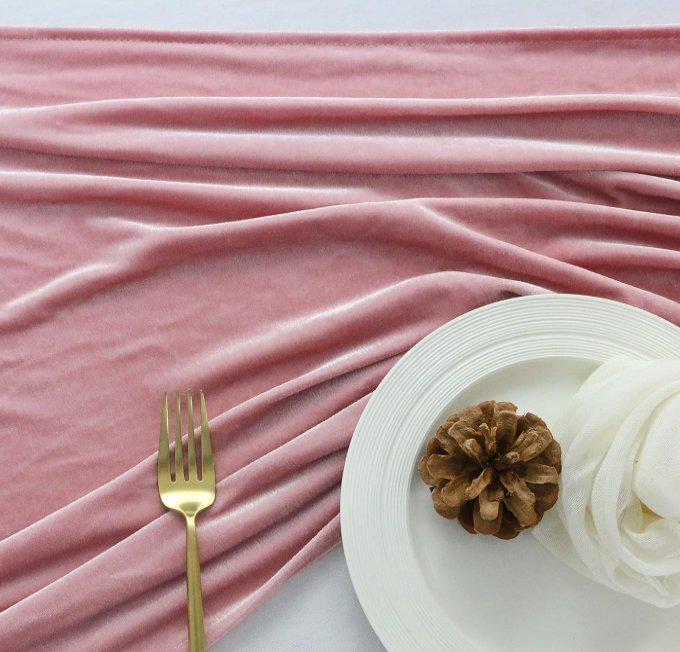 Table Runner, Velvet, Dusty Rose.png