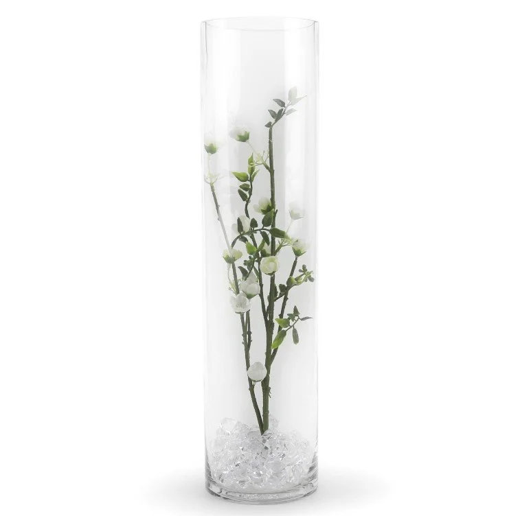 Glass cylinder vase 4 x 16 inches tall
