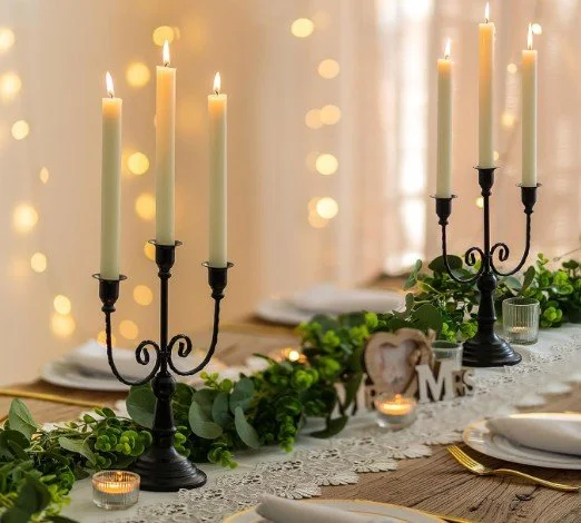 Black 3 arm candelabra 12 inches tall.jpg