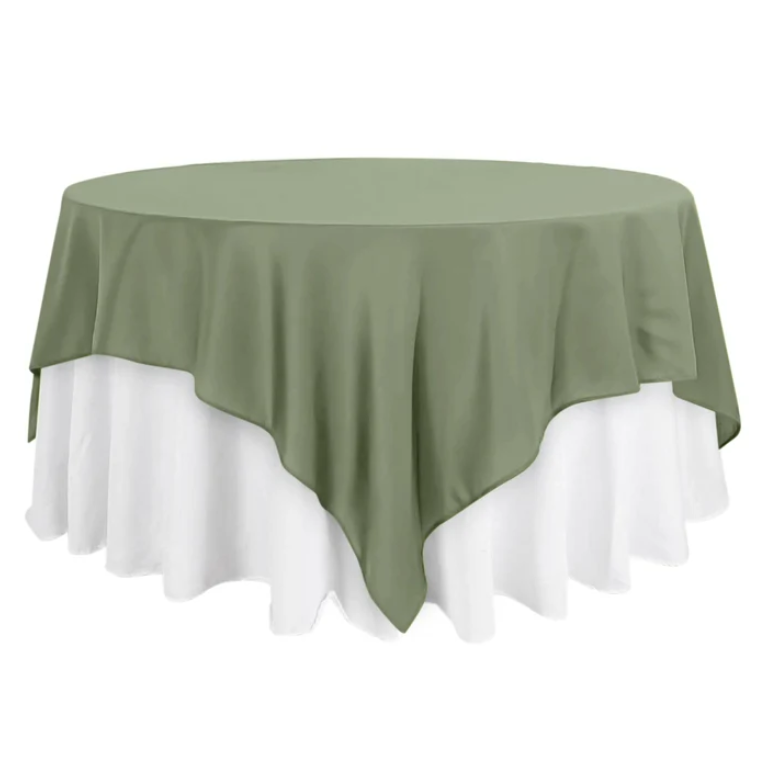 Square tablecloth in Dusty Sage measuring 90 x 90 inches