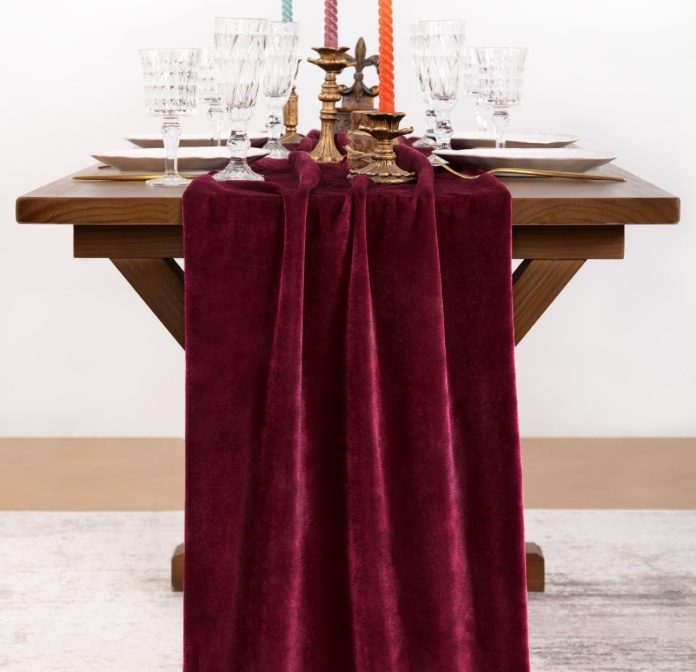 Table Runner, Velvet, Burgundy, 20 x 120.png