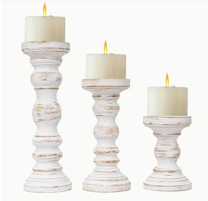 Whitewashed wooden pillar candle holders.jpg