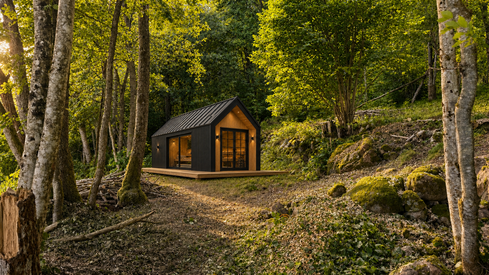 the sauna by the lake