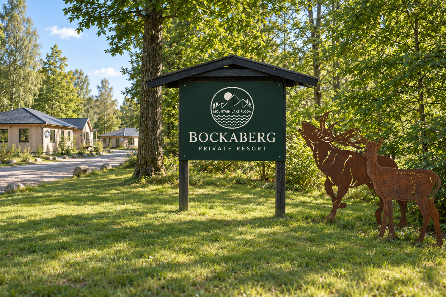 Visualisation of the Bockaberg entrance with the new resort sign