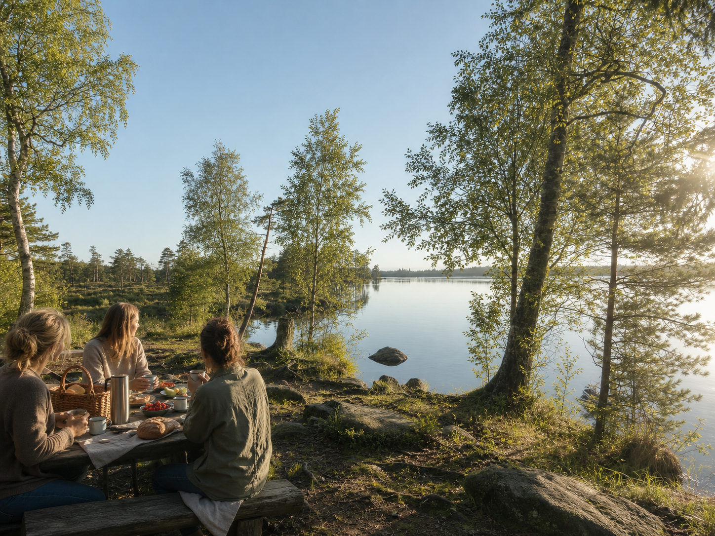 Picknick i Komosse nära Villa Nabben