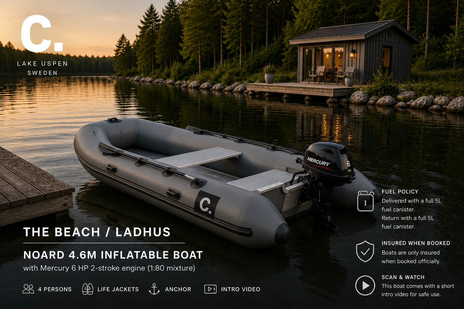 Bockaberg - Noard Inflatable Boat with 6HP