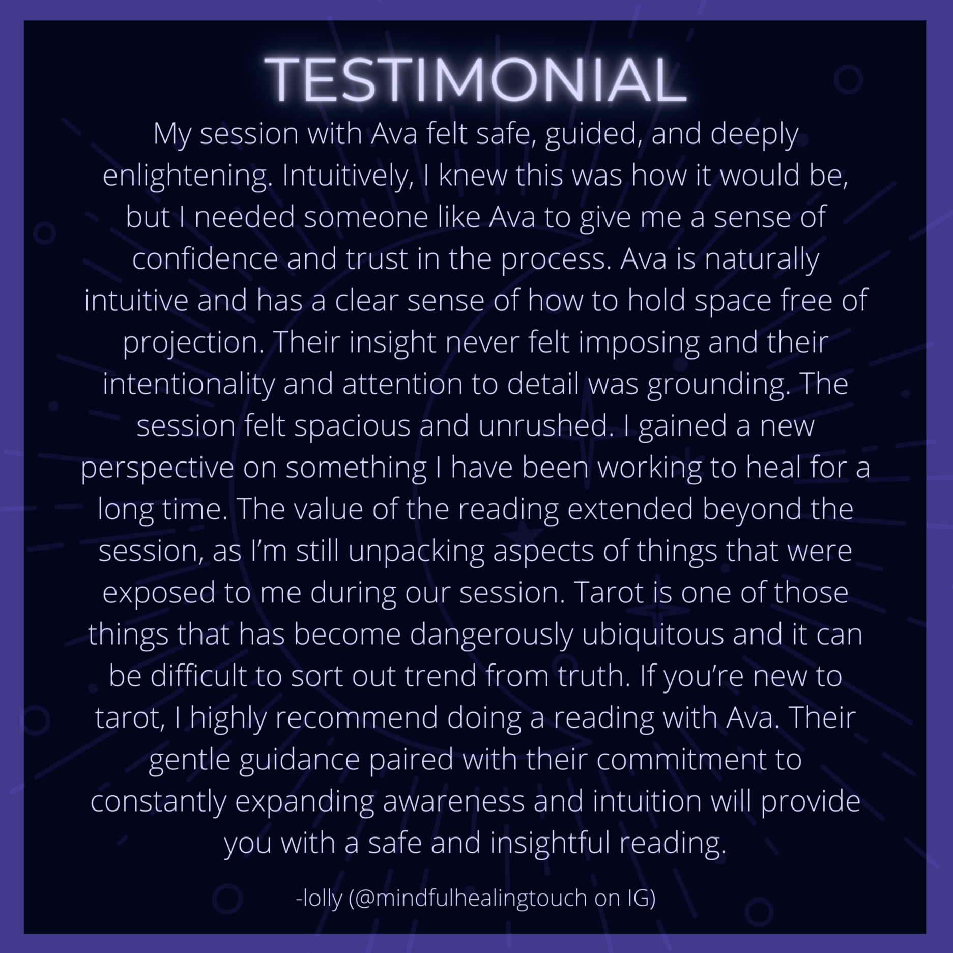 client testimonial