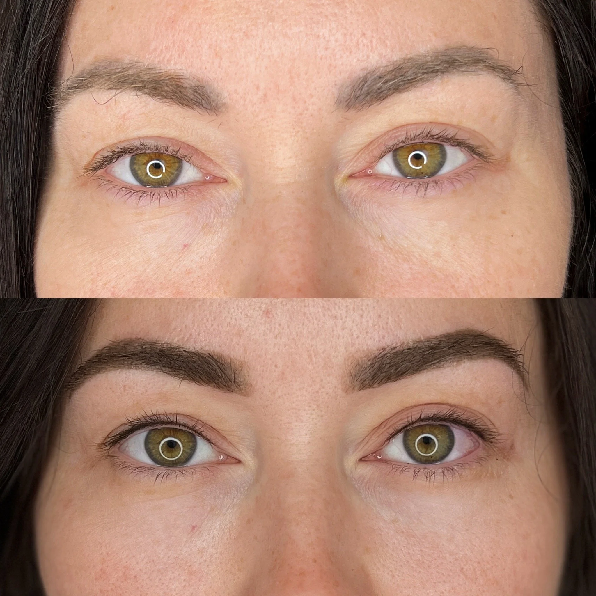 Lash Line Enhancement and Brow Shaping with Brow Stain 