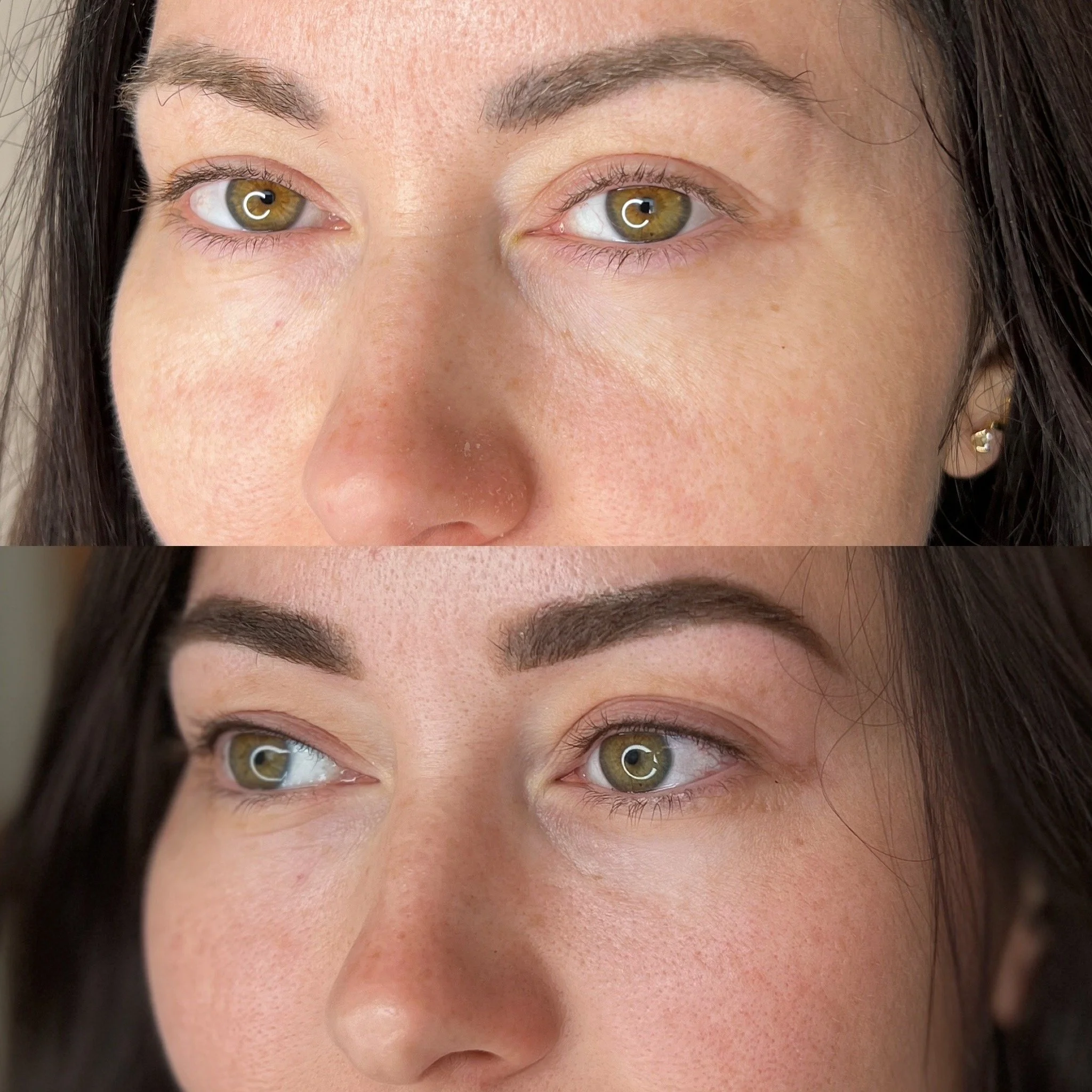 Lash Line Enhancement and Brow Shaping with Brow Stain 