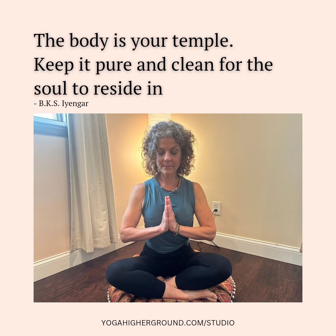 &quot;The body is your temple. Keep it pure and clean for the soul to reside in.&quot; - B.K.S. Iyengar

Sunday 8am Slow Flow with Linda
10am Warm Vinyasa Flow with Cheryl
11:15am Open Studio Hour