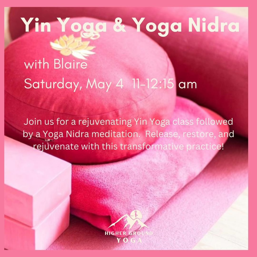Join us THIS SATURDAY as Blaire guides us through a rejuvenating Yin Yoga class followed by a Yoga Nidra meditation. 🧘&zwj;♀️ 

Yin Yoga is a slow-paced, meditative style of yoga where poses are held for longer durations. Through deep stretching and