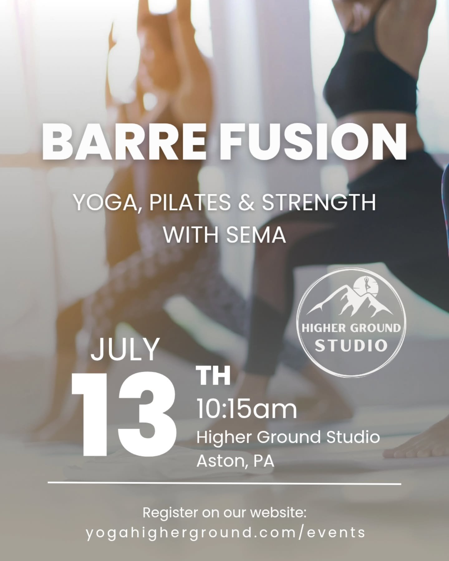 Join us for Barre Fusion class with Sema! Yoga, Pilates, and Strength at 10:15 am this Sunday!
This dynamic class blends the strength and precision of Pilates, the grace and endurance of ballet, and the mindfulness of yoga. Using small, controlled m