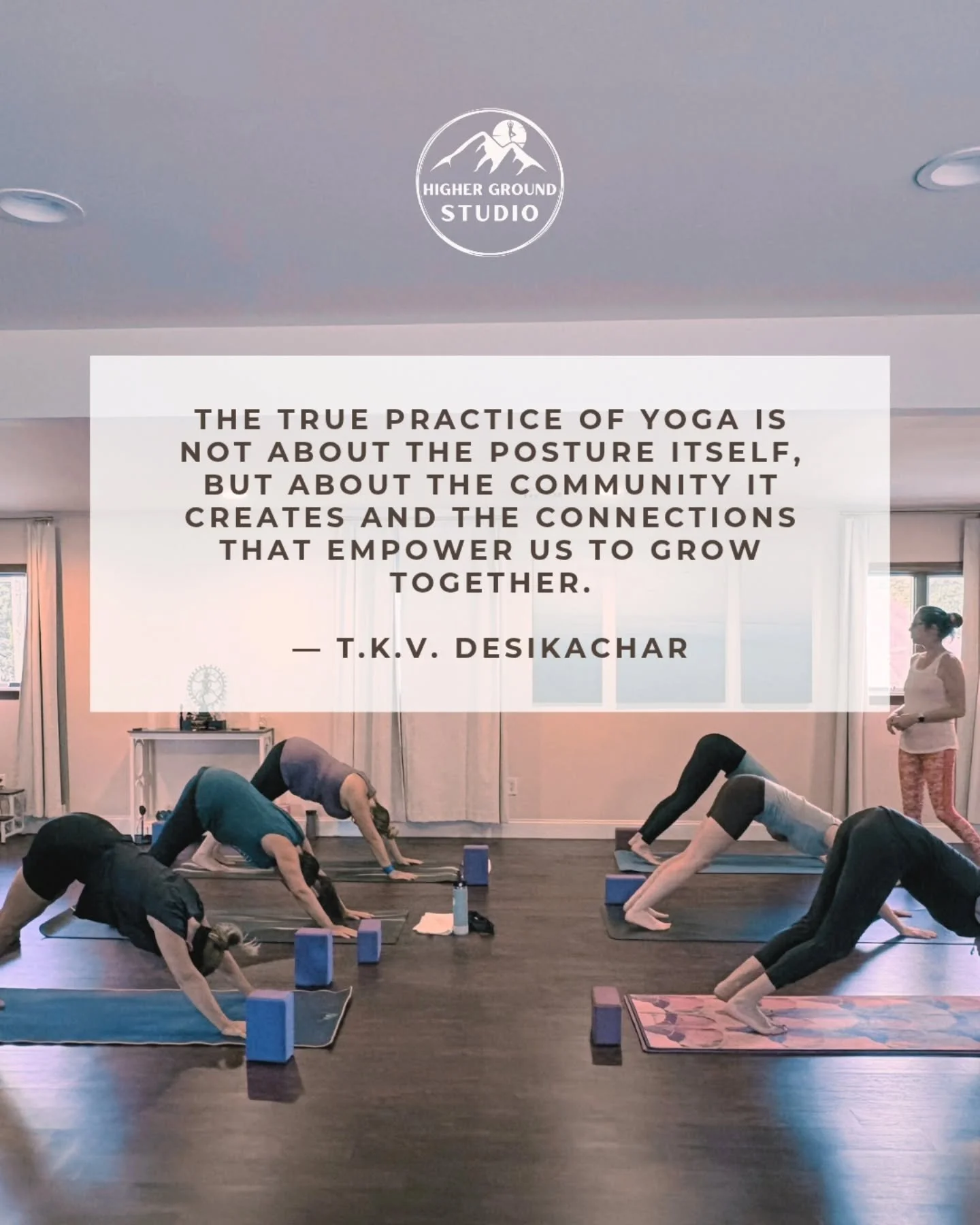 The true practice of yoga is not about the posture itself, but about the community it creates and the connections that empower us to grow together.
- TKV DESIKACHAR

Two classes tonight!
530pm Slow Flow with Nicole (sub)
7pm Restore &amp; Reset with 