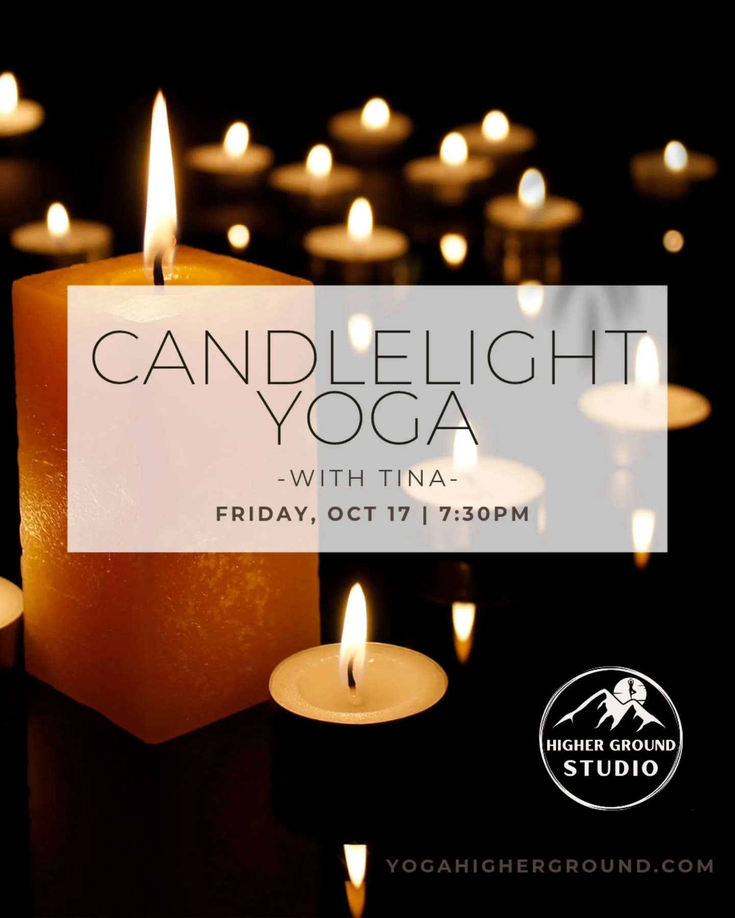 Join us tomorrow for a gentle Candlelight Yoga class with Tina! Friday, 7:30PM ๐ฏ
Bring family and friends for this relaxing, restorative class. Beginner friendly! Restorative yoga is a restful practice that encourages you to slow down and open your