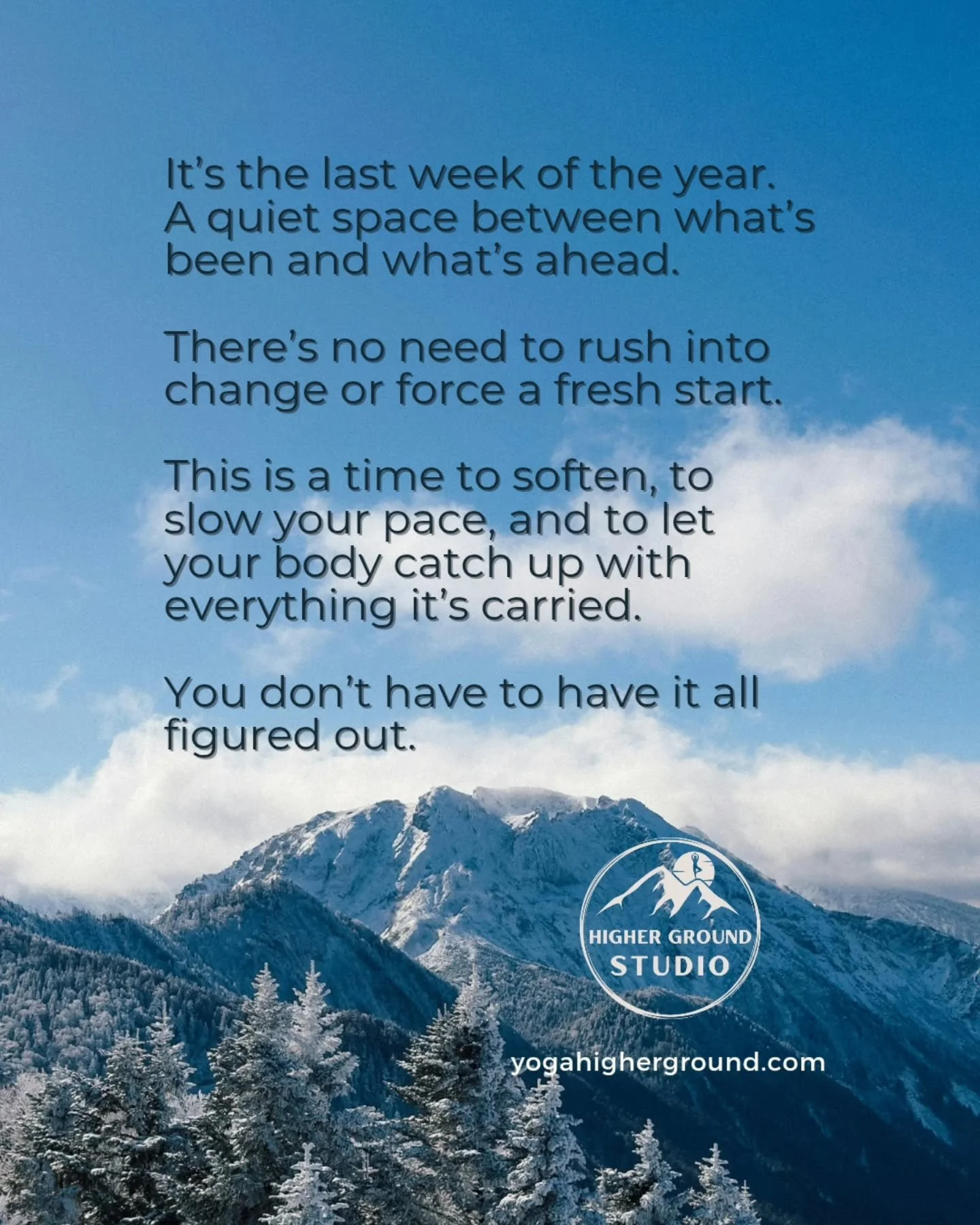 Rest is allowed.
Pausing is allowed.
And beginning again can happen gently, in your own time.

Class tonight @5:00pm All Levels Vinyasa
NEXT WEEK: Monday classes are changing to 5:30pm HEATED All Levels Vinyasa 🔥

#delcoyoga #highergroundyoga #fresh