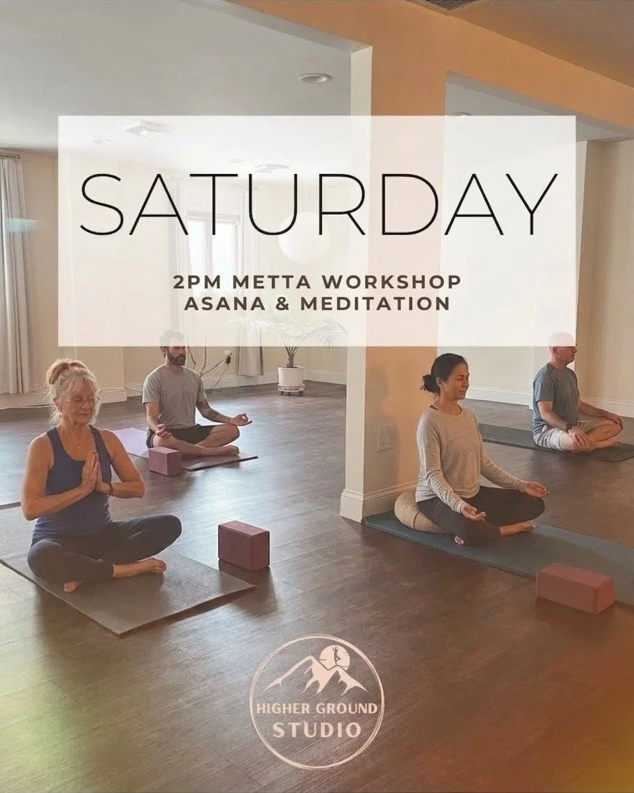 We have a few spots left for our workshop this Saturday, 4/18 - Join us for a Yoga practice and loving kindness meditation, 2-4pm 🧘🧘&zwj;♀️🧘&zwj;♂️