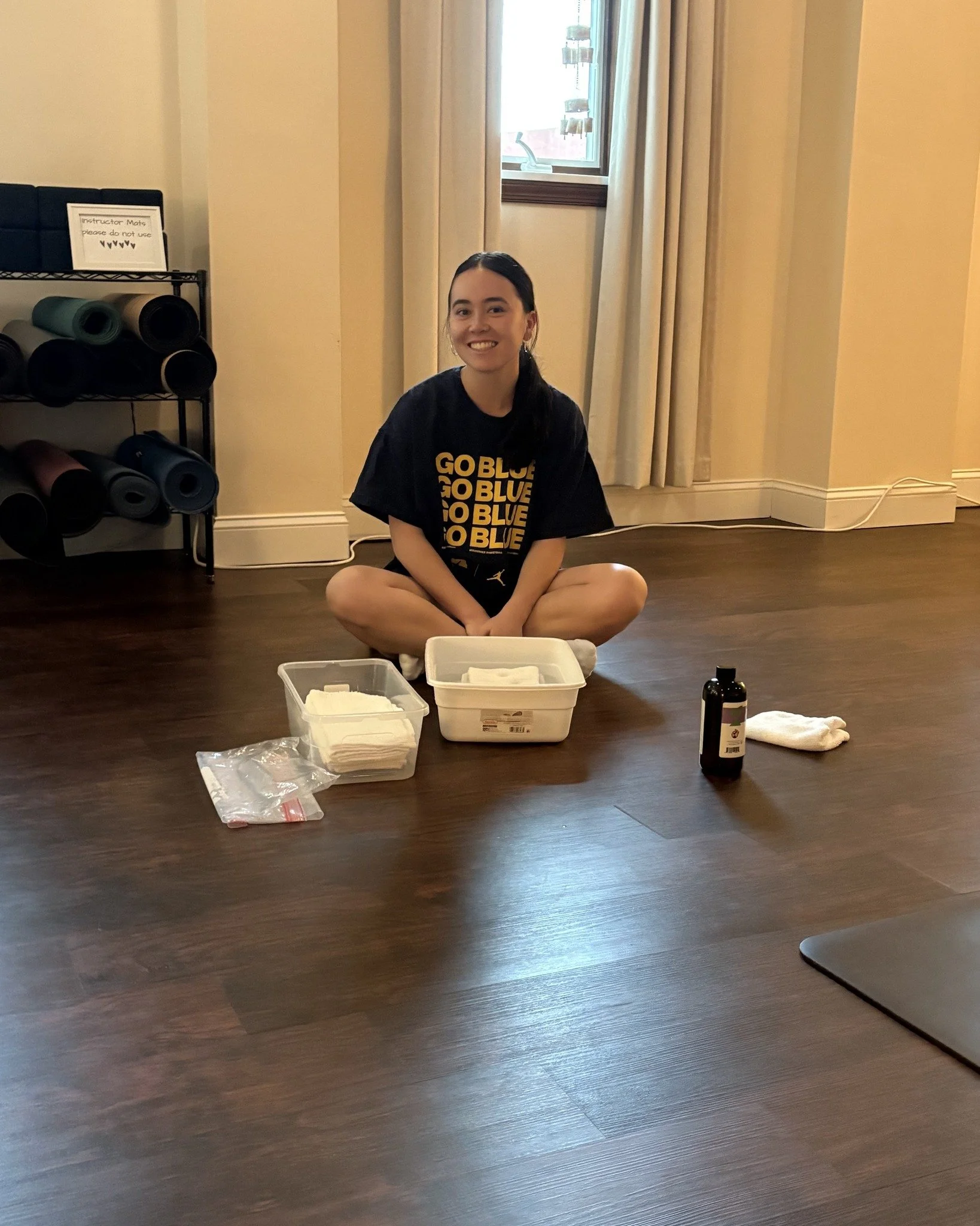 Welcome Maddie Niss as our new Studio Assistant!  We are so grateful for Maddie who will help keep our fridge stocked with cool, lavender-scented towels. Thank you, Maddie!