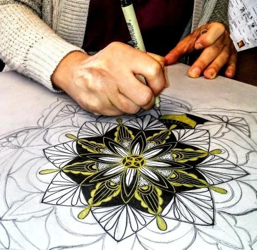 Join local artist and yogi Erika Matyok for a relaxing and creative mandala workshop. The class will begin with a short yoga and meditation practice, followed by the creation of a simple nature mandala together using natural materials. Participants w