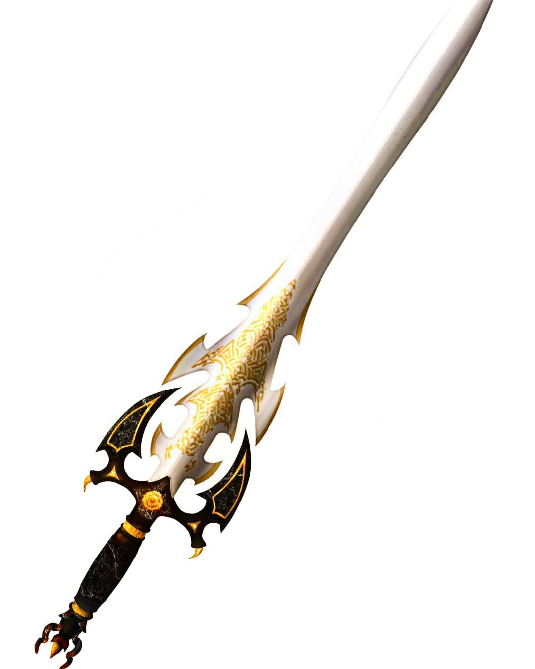 Excalibur is a famous blade in my book series. It's named after the Arthurian legend and in my universe, Skye wields it. The sword was passed down from her mother. As you can see, there is a circular symbol on the hilt which belongs to the Farien Blo