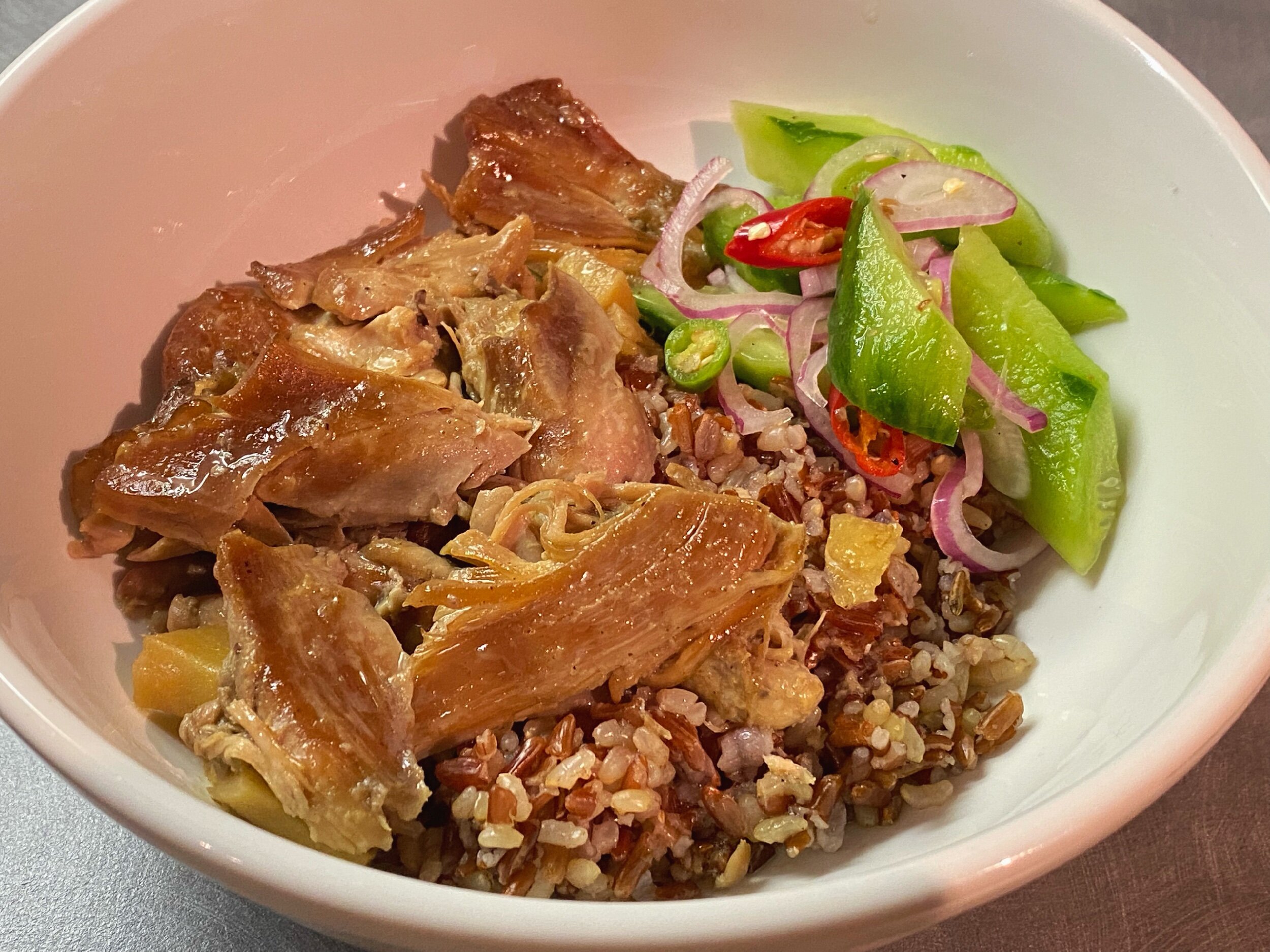 Braised Ginger and Sesame Oil Pulled-Chicken