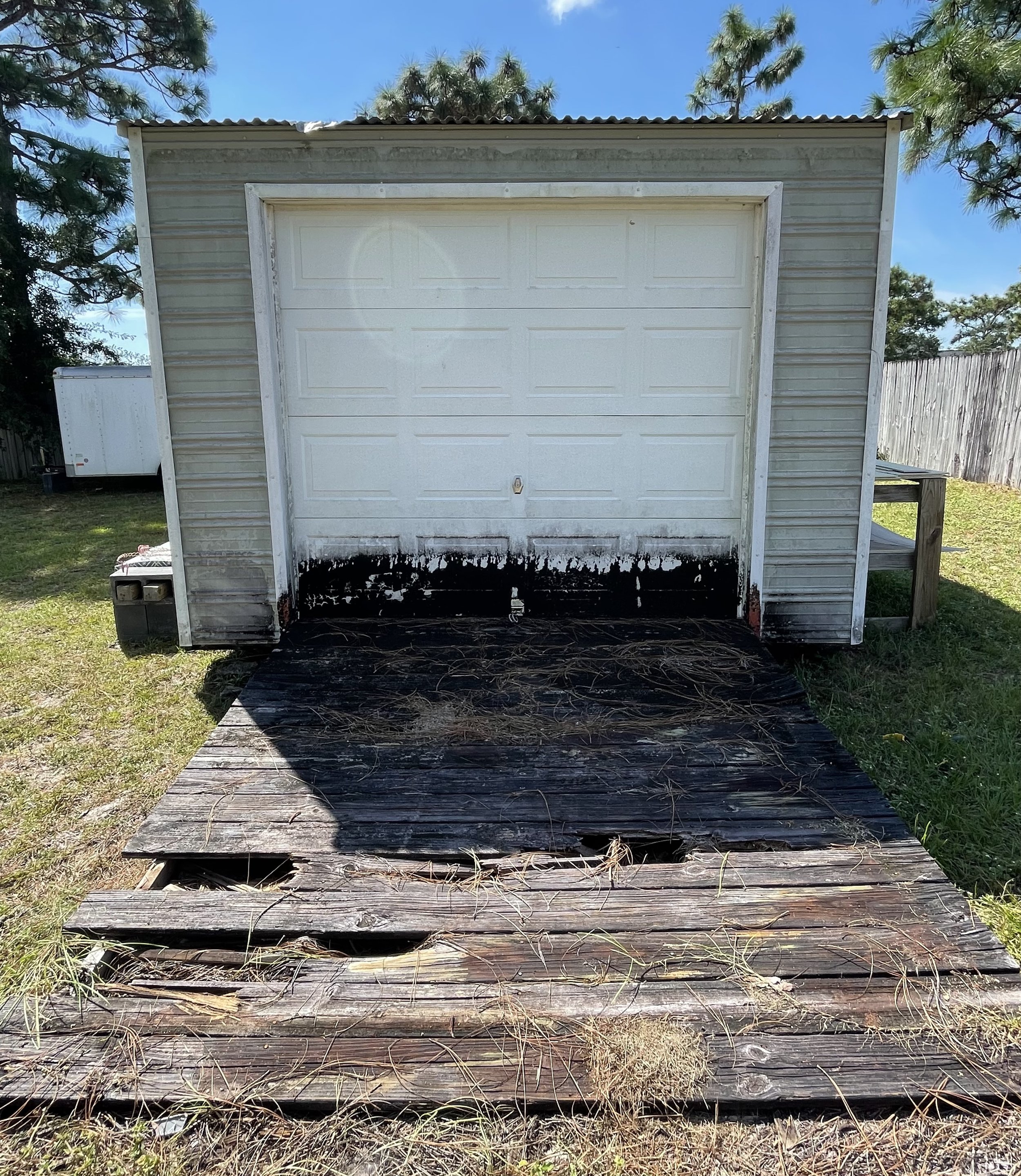 Shed ramp replacement - before