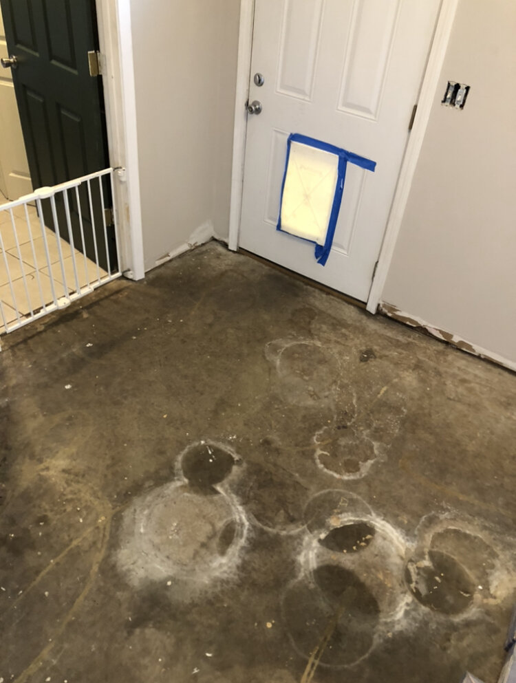 Floor install - before