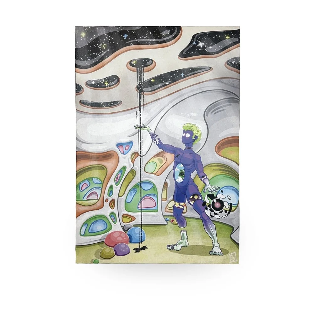 "your space is leaking" canvas print