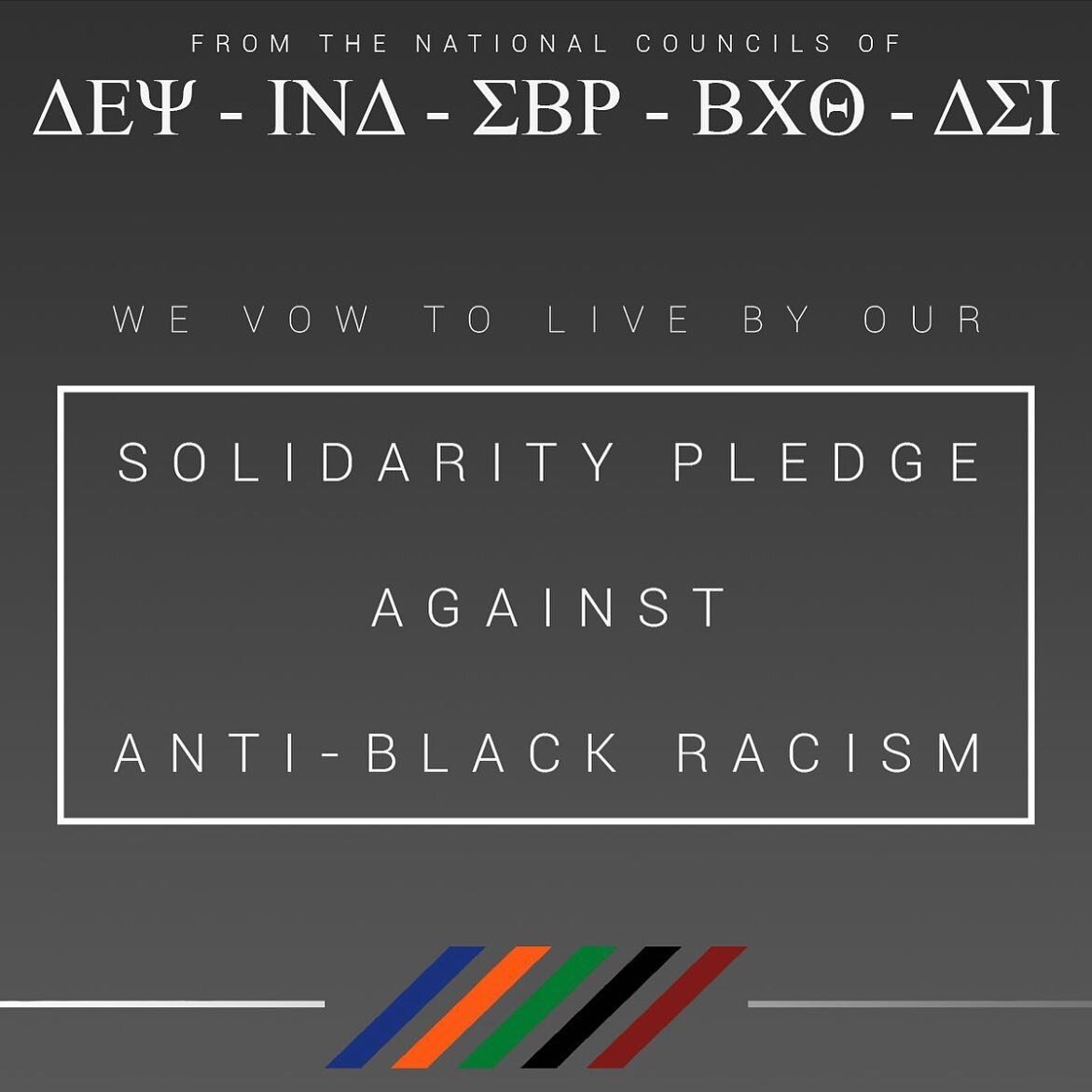 We, the NAPA South Asian and Multicultural Fraternities, acknowledge and commit to these following ideals:⠀

&middot; To not be bystanders when we see any form of racism occurring.⠀

&middot; To not promote or perpetrate Anti-Black violence.⠀

&middo